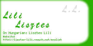 lili lisztes business card